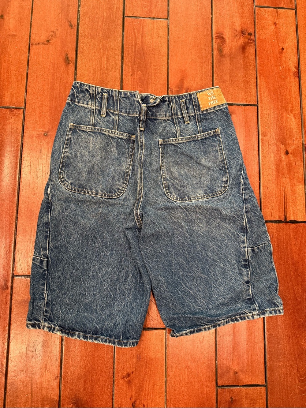 Free People denim barrel Shorts - Picture 6 of 7